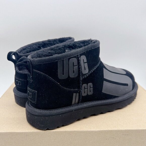 Ugg Classic Ultra Mini Scatter Women’s Ankle Winter Boots Booties Black US 7 - Picture 6 of 12